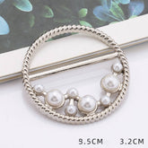 ROUND PEARL WITH DIAMOND SCARF RING WITH LUSTER_CWMM2119