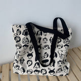 RETRO CUTE WORK AND TRAVEL STUDENT CLOTH BAG_CWAB2182