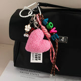 PLUSH HEART LOVE BAG CHARM FASHION CHIC_CWMM7560