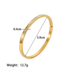 INS ZIRCON OPEN CUFF BRACELET IN STAINLESS STEEL_CWAJE4627