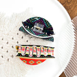 BOHEMIAN POLKA DOT ACRYLIC HAIR CLAW UNIQUE DESIGN_CWAHA2074