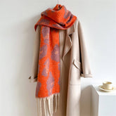 PRINT WINTER SCARF WARM THICK UNISEX SHAWL WRAP_CWASC0972