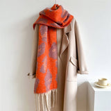 PRINT WINTER SCARF WARM THICK UNISEX SHAWL WRAP_CWASC0972