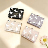 Cute Cartoon Cat Print Trifold Money Clip Wallet_Cwab06203