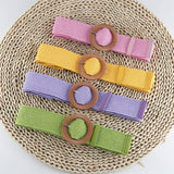 Cwabe0544_Vintage Braided Round Buckle Belts