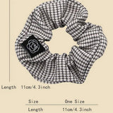 2PCS HAIR TIE PLAID PATTERN SCRUNCHIE_CWAHA0181