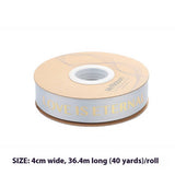 GOLD STAMPED THREADED RIBBON DIY BOW RIBBON_CWMM5778