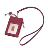 Genuine Leather Card Holder With Zip-Lock Lanyard_Cwab3828