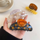 SNAIL STAR ACETATE CLAW CLIP ARTSY HAIR GRIP_CWAHA5704