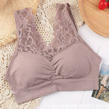 Women Plus-Size Lace Bra With Beautiful Back_Cwmu0050