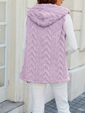 Warm Stylish Plush Hooded Cardigan Vest