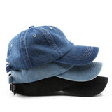 Cwah3200_Solid Color Sun Protection Denim Baseball Cap