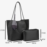 LARGE WOVEN TEXTURE TOTE BAG STYLISH ELEGANT_cWAB5117