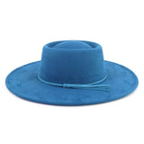 COUPLE WIDE BRIM HAT FLAT BRIM GENTLEMAN HAT_CWAH1771