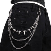 HIP HOP PUNK METAL RIVET MULTI LAYER PANTS CHAIN_CWMM0677