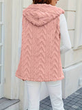Warm Stylish Plush Hooded Cardigan Vest