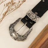 Metal Vintage Distressed Rivet Embossed Belt_Cwmm3954
