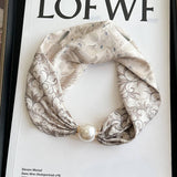 Pearl Magnetic Skinny Silk Neck Scarf_Cwasc03931