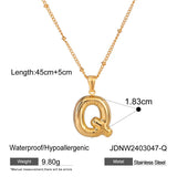 NICHE ALL MATCH TEMPERAMENT GLOSSY LETTER NECKLACE_CWAJE1893