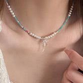 HIGH END LUXURY BOW PENDANT NECKLACE FOR WOMEN_CWAJE3064