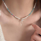 HIGH END LUXURY BOW PENDANT NECKLACE FOR WOMEN_CWAJE3064