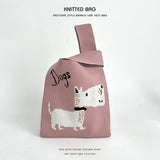 Cartoon Animal Series Knitted Handbag_Cwab2372