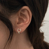 Valentines Day Simple Hollow Heart Earrings