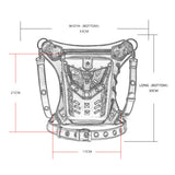 RETRO SKULL STEAMPUNK LEG BAG WALLET_CWAB0647
