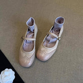 LEATHER MARY JANE FLATS WITH STRAP FOR WOMEN_CWSHF0094