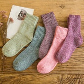 5PCS SET THICK THREAD IMITATION WOOL SOCKS_CWMS0279