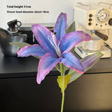 Vintage Autumn Artificial Lily With Bud And Bloom_Cwmm6504