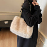 Winter Leisure Shoulder Bag Messenger Plush Bag_Cwab4014