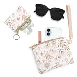 Womens Leather Coin Wallet With Bow And Wristlet_Cuab00436