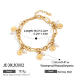 18K GOLD FRESHWATER PEARL BRACELET CHIC DESIGN_CWAJE4697