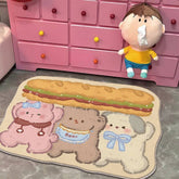CUTE CAKE FLEECE RUG BEDROOM BATHROOM MAT_CWMM7505