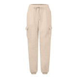 Solid-Color Straight-Leg Wide-Leg Sweatpants