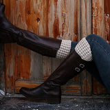 AUTUMN AND WINTER WARM PINEAPPLE FLOWER SOCKS_CWMS0764