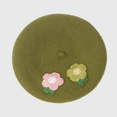 AUTUMN AND WINTER FLOWER CUTE SWEET FRESH BERET_CWAH1942