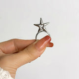 GYPSY STYLE 3D STAR SHAPED LETTER RING_CWAJE1825