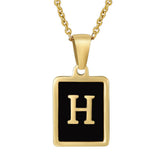 18K STAINLESS STEEL SQUARE 26 LETTER NECKLACE_CWAJE0679