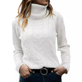 Solid Color Turtleneck Sweater Vintage Sweater