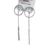 HOLLOW GEOMETRIC RING TASSEL EARRINGS_CWAJE1314