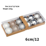 6CM PAINTED CHRISTMAS BALLS SET OF 12PCS_CWAJE5307