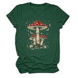 PLAYFUL RED MUSHROOM PRINT WOMENS BASE TEE_CWTTS1510