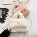 Winter Fashion One-Shoulder Crossbody Plush Bag_Cwab3997