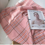 PLAID FAUX CASHMERE SCARF THICK WARM WINTER WRAP_CWASC1453