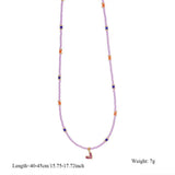 ORIGINAL NATURAL STONE NECKLACE WITH STEEL PENDANT_CWMM8832