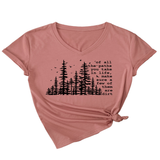 SUMMER V NECK SHORT SLEEVE PRINTED TEE_CWTTS1512