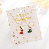Christmas Snowman Christmas Tree Necklace Set