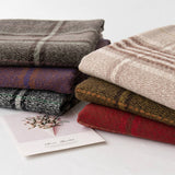 PLAID TASSEL SCARF SOFT WARM FAUX CASHMERE WRAP_CWASC0997